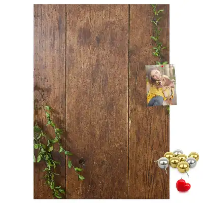 Panou de plută cu ramă din lemn rustic