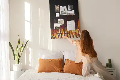 Panou din plută model Flăcări la grătar