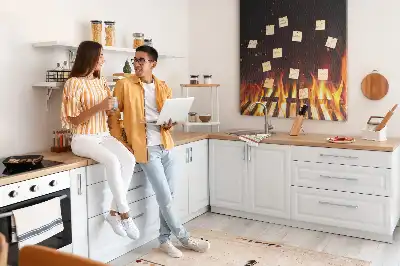 Panou din plută model Flăcări la grătar