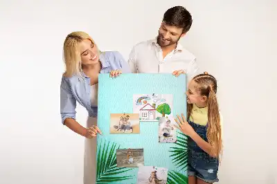 Panou de plută cu model abstract frunze artistice