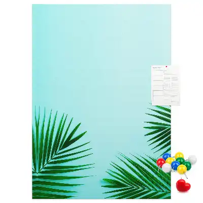Panou de plută cu model abstract frunze artistice