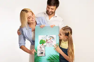 Panou de plută cu model abstract frunze artistice