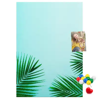 Panou de plută cu model abstract frunze artistice