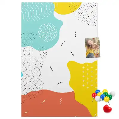 Panou de plută cu model abstract Doodle