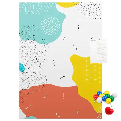 Panou de plută cu model abstract Doodle