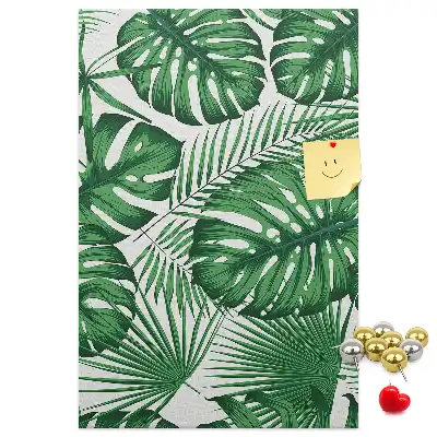 Panou din plută cu model frunze de monstera verzi