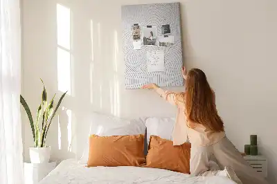 Panou din plută cu model linii gri