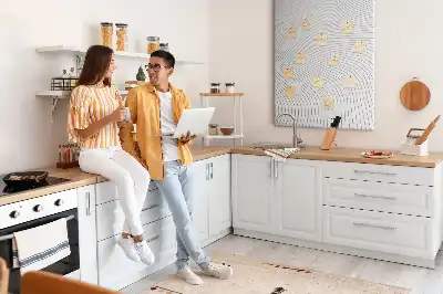 Panou din plută cu model linii gri