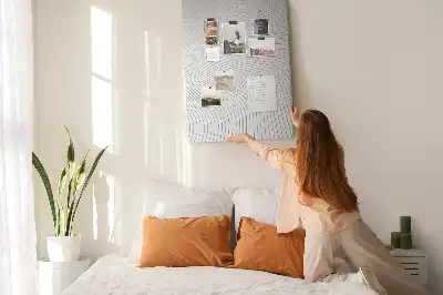 Panou din plută cu model linii gri