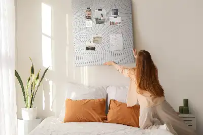 Panou din plută cu model linii gri