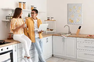 Panou din plută cu model linii gri