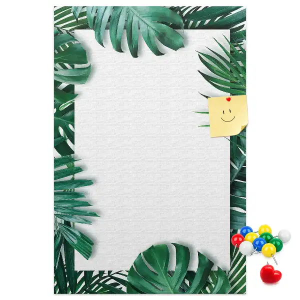 Panou de plută cu model de frunze de Monstera