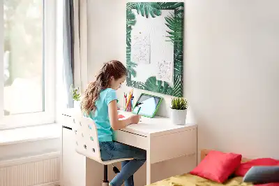 Panou de plută cu model de frunze de Monstera