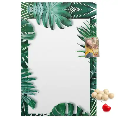 Panou de plută cu model de frunze de Monstera