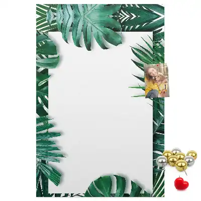 Panou de plută cu model de frunze de Monstera
