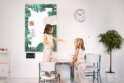 Panou de plută cu model de frunze de Monstera