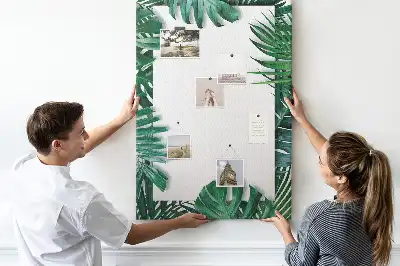 Panou de plută cu model de frunze de Monstera
