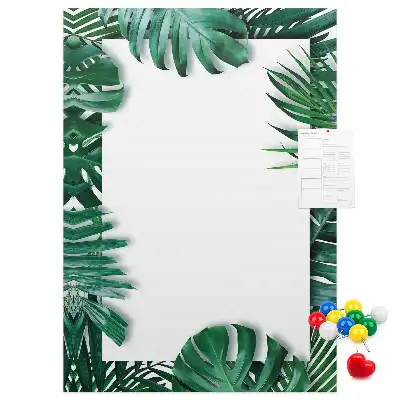 Panou de plută cu model de frunze de Monstera
