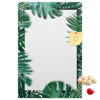 Panou de plută cu model de frunze de Monstera