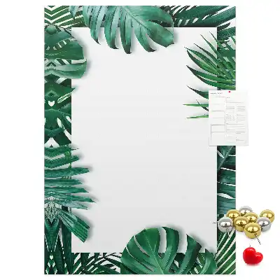 Panou de plută cu model de frunze de Monstera