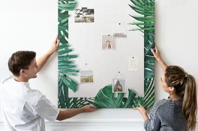 Panou de plută cu model de frunze de Monstera