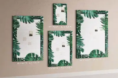 Panou de plută cu model de frunze de Monstera