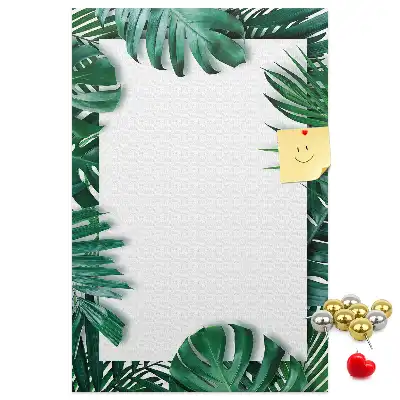 Panou de plută cu model de frunze de Monstera