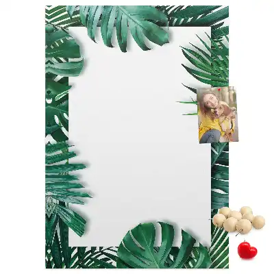 Panou de plută cu model de frunze de Monstera