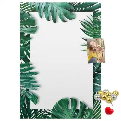 Panou de plută cu model de frunze de Monstera