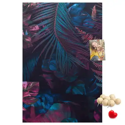Panou din plută cu model frunze de vegetație exotică