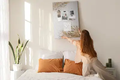 Panou din plută cu model frunze aurii