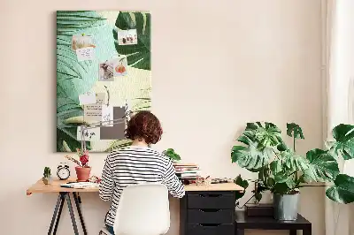 Panou de plută cu model tropical Monstera