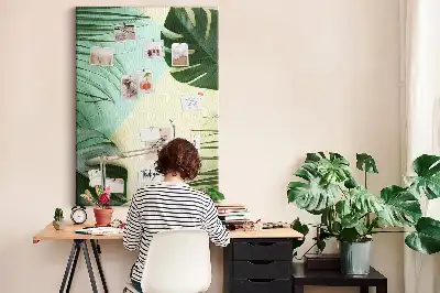 Panou de plută cu model tropical Monstera
