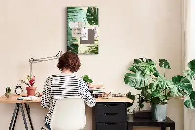 Panou de plută cu model tropical Monstera