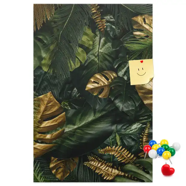 Panou de plută cu model frunze tropicale