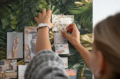 Panou de plută cu model frunze tropicale