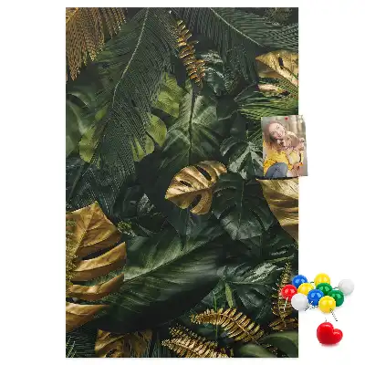 Panou de plută cu model frunze tropicale