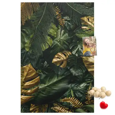 Panou de plută cu model frunze tropicale