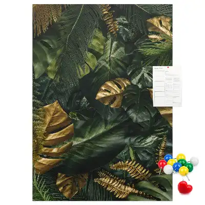 Panou de plută cu model frunze tropicale