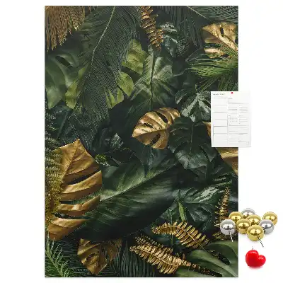 Panou de plută cu model frunze tropicale