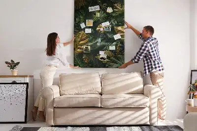 Panou de plută cu model frunze tropicale