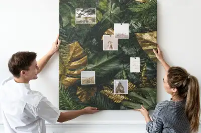 Panou de plută cu model frunze tropicale