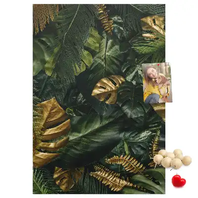 Panou de plută cu model frunze tropicale