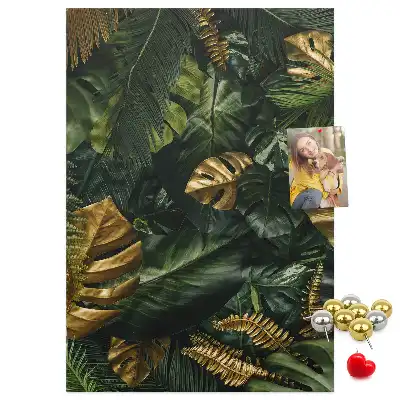 Panou de plută cu model frunze tropicale