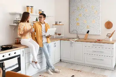 Panou din plută cu design abstract liniar