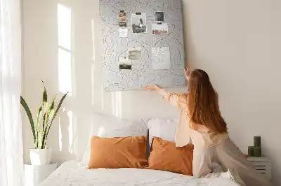 Panou din plută cu design abstract liniar
