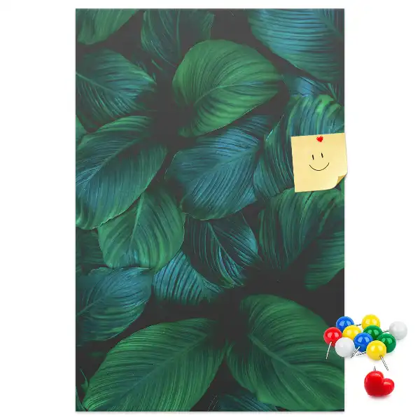 Panou de plută cu model frunze tropicale mari
