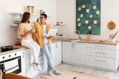 Panou de plută cu model frunze tropicale mari