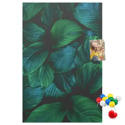 Panou de plută cu model frunze tropicale mari