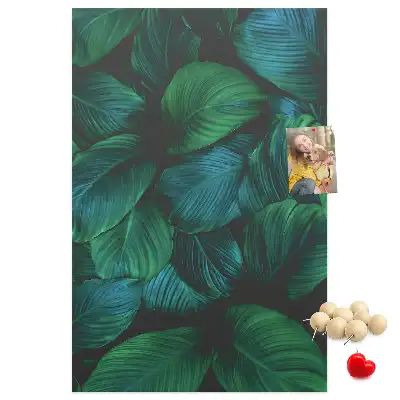 Panou de plută cu model frunze tropicale mari